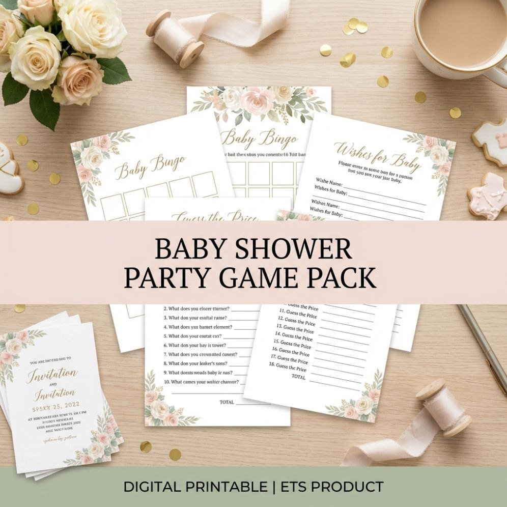 Baby Shower Party Games Bundle